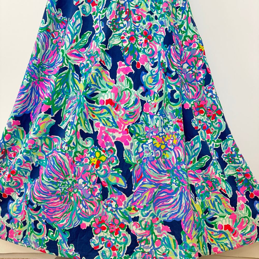 Lilly Pulitzer Delfina Sleeveless Maxi Wrap Dress in Indigo Exotic Escapade XL - Picture 5 of 11